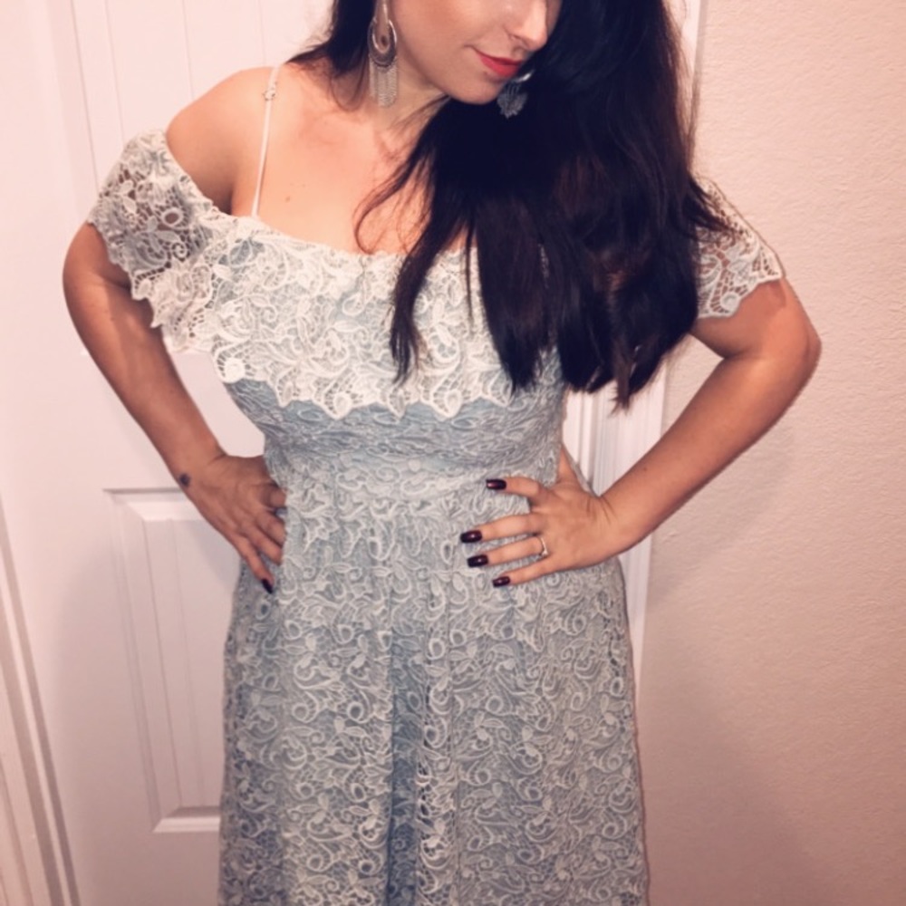 Mint green H&M lace dress